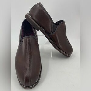 Gold Bond Goldbond Faux Leather‎ Brown Slippers Slip Ons Men’s Size 8 eee 92198